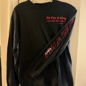 Gildan Black Long Sleeve with Red Graphic